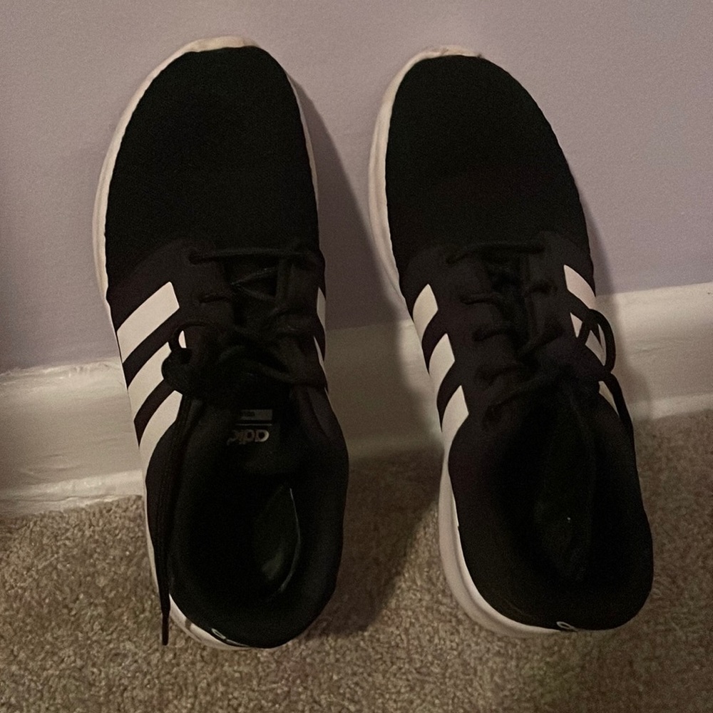 Adidas black and white shoes